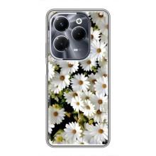 Чохол з ромашками на Infinix Hot 40 Pro – Рамка в ромашках
