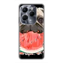 Чехол (ТПУ) Милые собачки для Infinix Hot 40 Pro (Смешной Мопс)