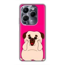 Чехол (ТПУ) Милые собачки для Infinix Hot 40 Pro (Веселый Мопсик)