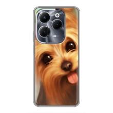 Чехол (ТПУ) Милые собачки для Infinix Hot 40 Pro (Йоршенский терьер)
