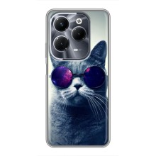 Чехол с милыми котиками на Инфиникс ХОТ 40 Про (Стильный кот)