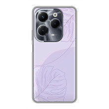 Чехол цветочный дизайн для Infinix Hot 40 Pro – Монстера фиолетовая