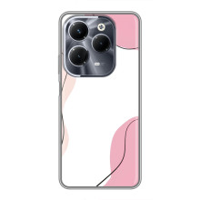 Чехол цветочный дизайн для Infinix Hot 40 Pro – Розовый фон