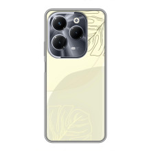Чехол цветочный дизайн для Infinix Hot 40 Pro – Зелёный фон