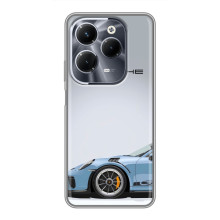Чохол з авто Порше для Infinix Hot 40 Pro – Блакитний Порше