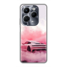 Чохол з авто Порше для Infinix Hot 40 Pro – Рожевий Порше