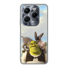 Чехол с мультфильмом Шрек на Infinix Hot 40 Pro – Шрек и осел