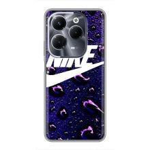Чехол с логотипом Найк на Infinix Hot 40 Pro (Найк на фиолетовом)