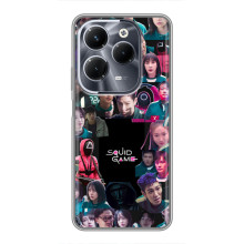 Чохол Гра в кальмара для Infinix Hot 40 Pro – Колаж гра кальмара
