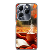 Чохол з унікальним дизайном 'Осінь з кавою' для Infinix Hot 40 Pro – Кава і дощ