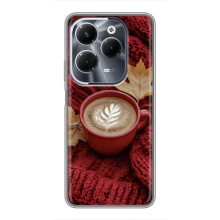 Чохол з унікальним дизайном 'Осінь з кавою' для Infinix Hot 40 Pro – Кава на ковдрі