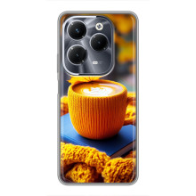 Чохол з унікальним дизайном 'Осінь з кавою' для Infinix Hot 40 Pro – Кава з жовтим