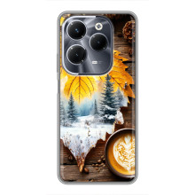 Чохол з унікальним дизайном 'Осінь з кавою' для Infinix Hot 40 Pro – Осінньо-зимове кава