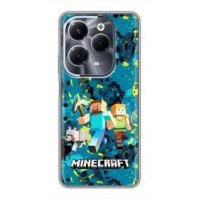 Чехлы для Infinix Hot 40 Pro (Персонажи Майн Крафт) (Майнкрафт)