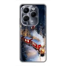Силіконовий бампер на різдво для Infinix Hot 40 Pro (Потяг)