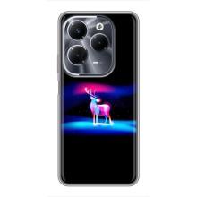 Силиконовый бампер с картинкой животных для Infinix Hot 40 Pro (Яркий олень)
