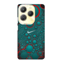 Силиконовый Чехол на Infinix Hot 40 Pro с картинкой Nike (Найк зеленый)