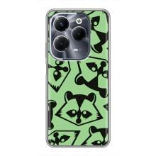 Силиконовый Чехол с Енотами на Infinix Hot 40 Pro – Мордочки Енота