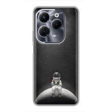 Силиконовый Чехол с принтом "Космонавты" на Infinix Hot 40 Pro – Космонавт романтик