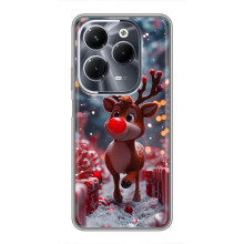 Яскравий чохол для Infinix Hot 40 Pro з Зимові Оленята – Олень серед подарунків