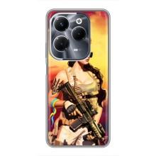 ЗСУ Чохли (TPU) для Infinix Hot 40 Pro (Жінка солдат)