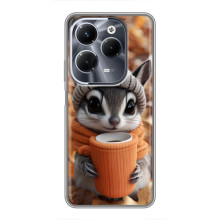 Печатный чехол «Зверята с кофе» для Infinix Hot 40 Pro