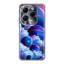 Чехлы КОСМОС для Infinix Hot 40 – Синие планеты