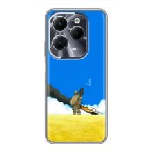 Чехлы на военную тематику для Infinix Hot 40 – Попадание