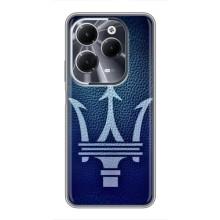 Чехлы с тематикой "Крутые машины" на Infinix Hot 40 – Лого Maserati