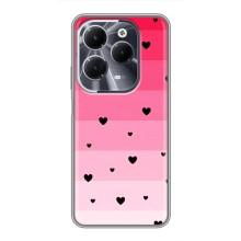 Чехлы с тематикой "Маленькие Сердечки" на Infinix Hot 40 (Чорные сердечки)