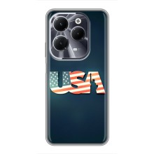 Чехол Флаг USA для Infinix Hot 40 (USA)