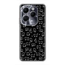Чохол на тематику: Коти для Infinix Hot 40 – Котики на чорному