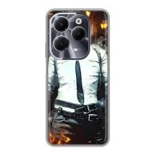 Силиконовый чехол с картинкой "Герой Pubg" на Infinix Hot 40 – Man Пубг