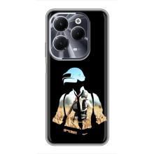 Силиконовый чехол с картинкой "Герой Pubg" на Infinix Hot 40 – Пубг мен