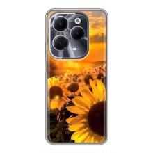 Чехол с Цветами для Infinix Hot 40 (поле подсолнухов)