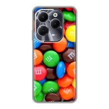 Чехол с изображением  вкусной еды для Infinix Hot 40 – Разноцветные M&M'S