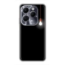 Чохол з картинками на чорному фоні для Infinix Hot 40 – Лампочка