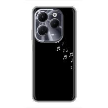 Чохол з картинками на чорному фоні для Infinix Hot 40 – Ноти