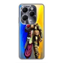 Чохол з картинкою (Патріотичний КОЗАК) на Infinix Hot 40 – КОЗАК  з крилами