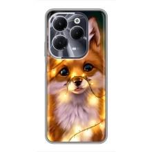 Чехол с Лисичкой для Infinix Hot 40 – Новогодний лисенок