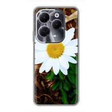 Чехол с ромашками на Infinix Hot 40 – Белая ромашка