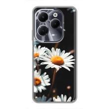 Чехол с ромашками на Infinix Hot 40 – Белые ромашки