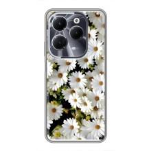 Чехол с ромашками на Infinix Hot 40 – Рамка в ромашках