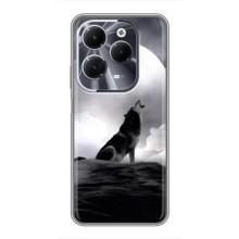 Чехол с Волком на Infinix Hot 40 – Волк и луна