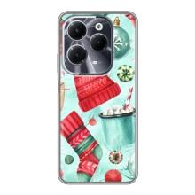 Чехол Санта Клаус для Infinix Hot 40 (Одежда)