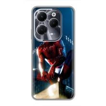 Чехол Супергерой Человека Паука на Infinix Hot 40 – Паук на доме