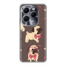 Чехол (ТПУ) Милые собачки для Infinix Hot 40 (Собачки Мопсики)