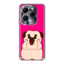 Чехол (ТПУ) Милые собачки для Infinix Hot 40 (Веселый Мопсик)