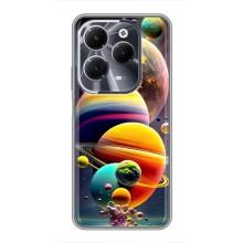 Чехол (ТПУ) с планетами на Infinix Hot 40 – Солнечна система