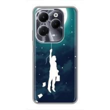 Чехол (ТПУ) с планетами на Infinix Hot 40 – To The moon